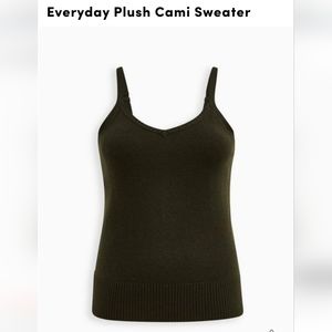 Torrid Everyday Plush‎ Cami Sweater Hunter Green Size 0/L/12